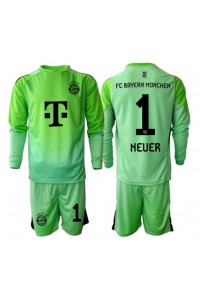 Fotbalové Dres Bayern Munich Manuel Neuer #1 Brankářské Dětské Domácí Oblečení 2025-26 Dlouhý Rukáv (+ trenýrky)